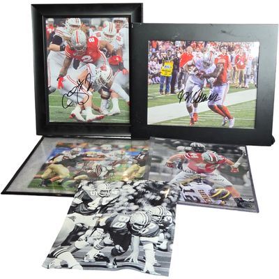 A Collection of Five Signed Ohio State Buckeyes Football Photographs