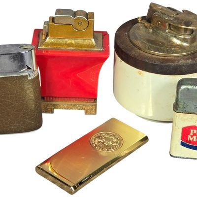 A Collection of Vintage Ronson, ASR, and Colibri Table and Pocket Lighters