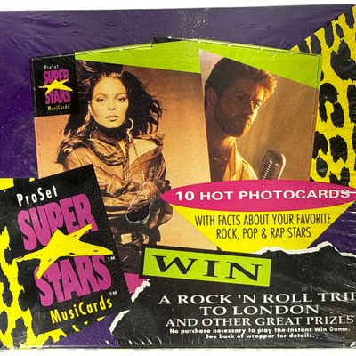 1991 ProSet SuperStars MusiCards First Ever Series Factory Sealed Hobby Box