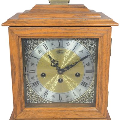 Ridgeway Oak Westminster Chime Mechanical Bracket Mantel Clock