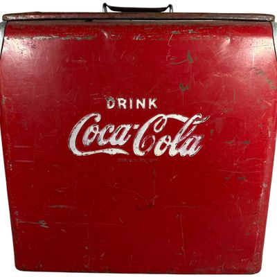 Vintage Acton Mfg. Co. Coca-Cola Metal Ice Chest Cooler