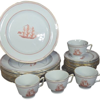 A Collection of Spode Trade Winds Red Fine Stoneware Tableware