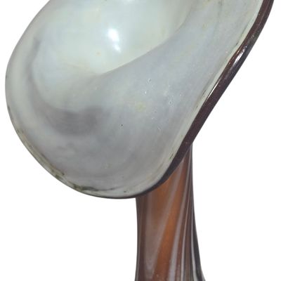 Vintage Opaline Jack in the Pulpit Art Glass Vase
