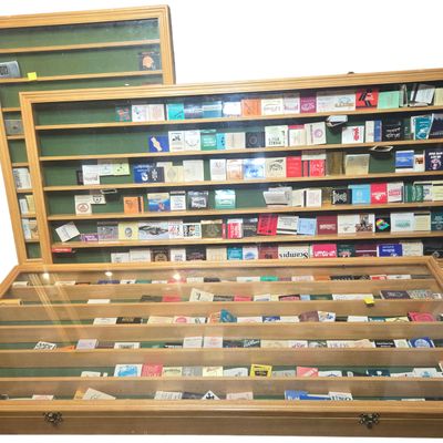 A Collection of Approximately 200 Vintage Advertising Matchbooks and Two Lighters in Display Gifts Inc Cases