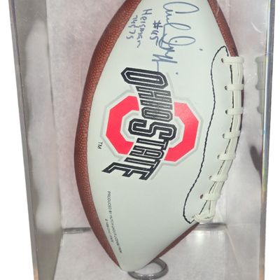 Archie Griffin Autographed Ohio State Buckeyes Souvenir Football with Heisman Inscription