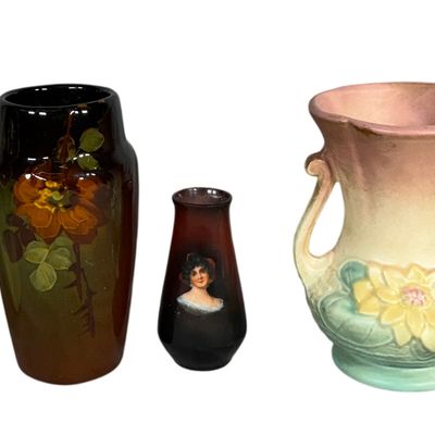 An Assortment of Decorative Ceramic Vases and Vessels including Hull Art Pottery