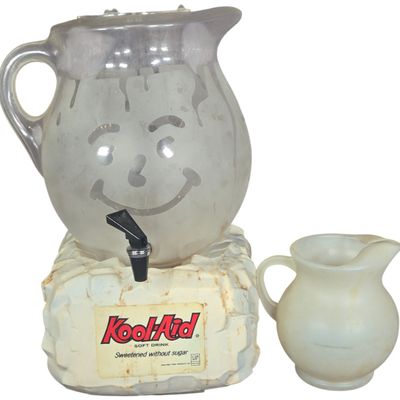 A Trio of Vintage Kool-Aid Promotional Beverage Dispenser Components
