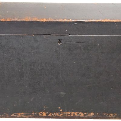 19th Century American Painted Softwood Dome-Top Blanket Chest