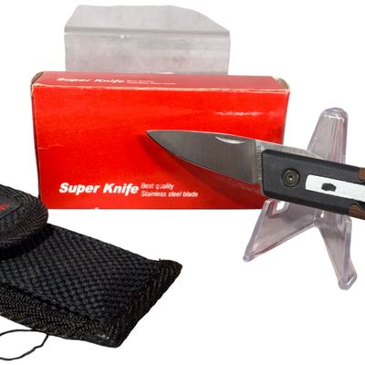 Super Knife KK094-30 Spring-Assisted Folding Pocket Knife with Box and Sheath