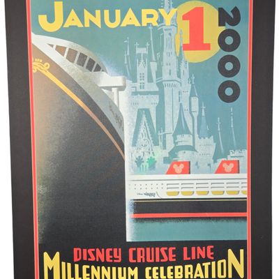 Rare Disney Cruise Line Millennium Celebration Art Print by Smith/Doret
