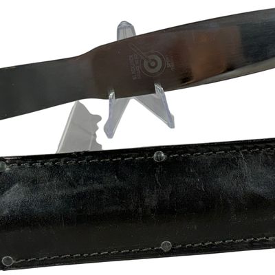 Blackjack Broadhead Sport Thrower Knife with Leather Sheath