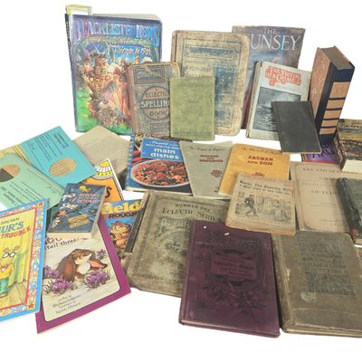An Assortment of 19th and 20th Century Educational Texts, Pulp Fiction, and Ephemera