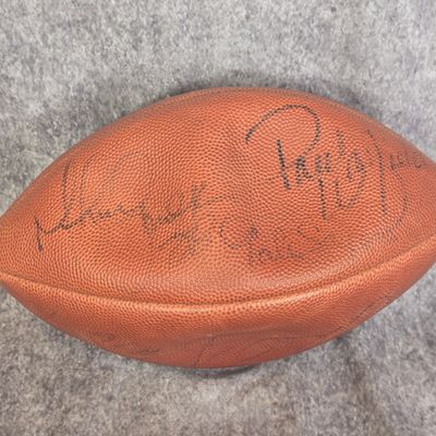 Vintage Signed Autographed NFL Football