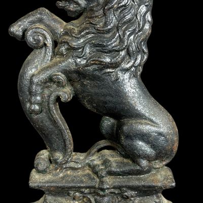 Antique Cast Iron Rampant Lion Doorstop