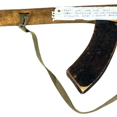 East German NVA Wooden AK-47 Bayonet Training Rifle with Sling