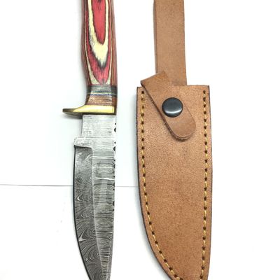 Damascus skinning knife
