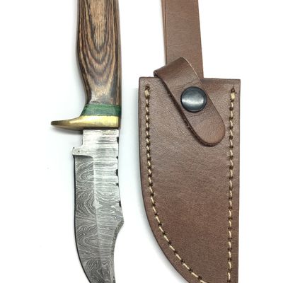 Damascus skinning knife