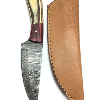 Damascus skinning knife