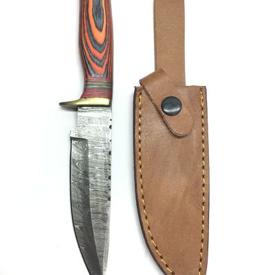 Damascus skinning knife