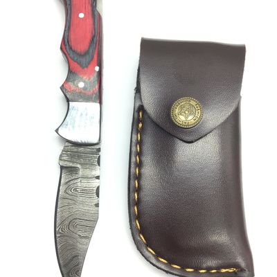 Damascus folding knife