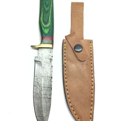 Damascus skinning knife