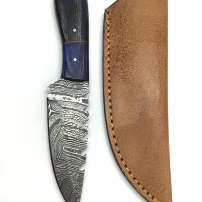 Damascus skinning knife