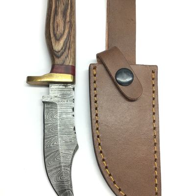 Damascus skinning knife