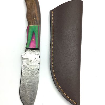 Damascus skinning knife