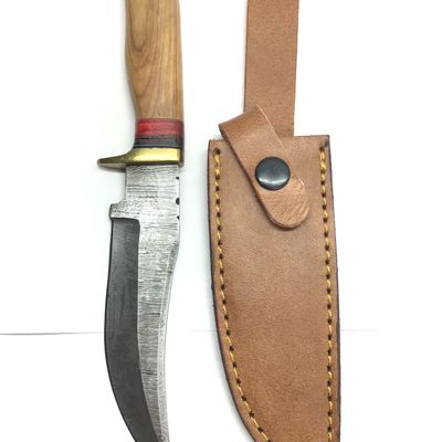 Damascus skinning knife
