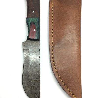 Damascus skinning knife
