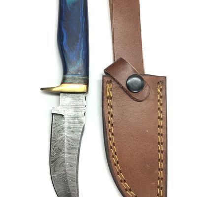 Damascus skinning knife