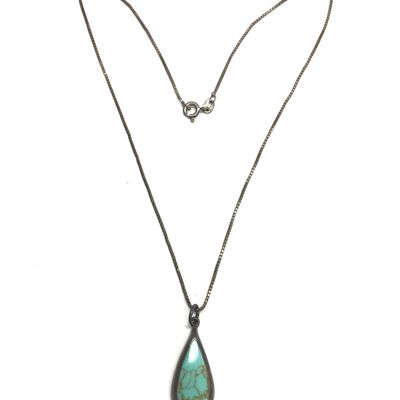 Sterling silver necklace with artisan made pendant