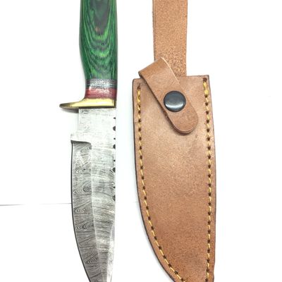 Damascus skinning knife