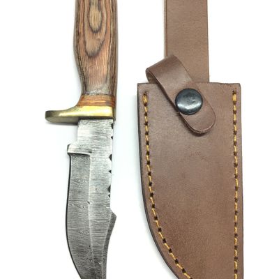 Damascus skinning knife