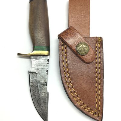 Damascus skinning knife