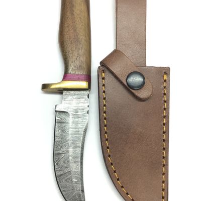 Damascus skinning knife
