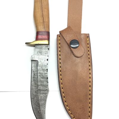 Damascus skinning knife