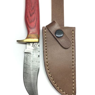 Damascus skinning knife