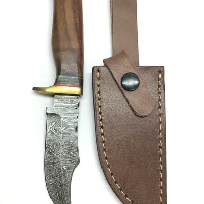 Damascus skinning knife