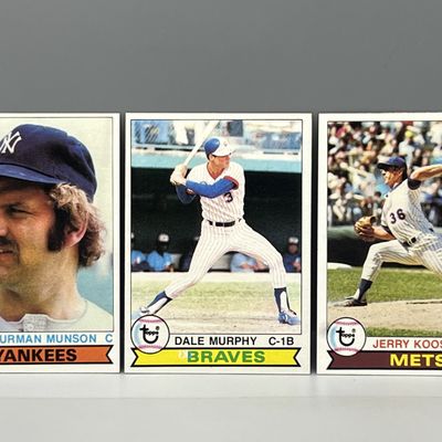 1979 Topps Thurman Munson #310, Dale Murphy #39, & Jerry Koosman #655