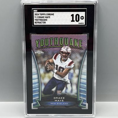 2024 Topps Chrome Drake Maye Youthquake Refractor RC #Y-2 SGC Gem Mint 10