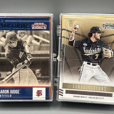 2015 Panini Contenders Baseball Old School Colors Set (47) W/ Aaron Judge Prospect/RC & 2015 Panini Contenders School Colors Set (52)