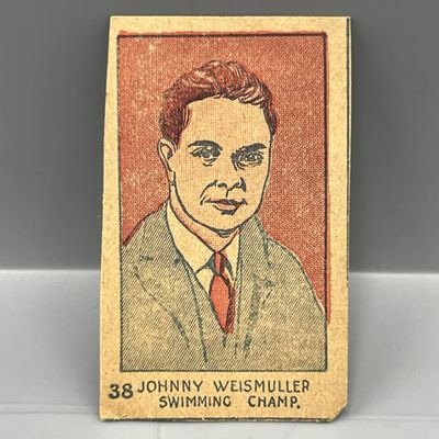 1926 W512 Johnny Weismuller Strip Card #38