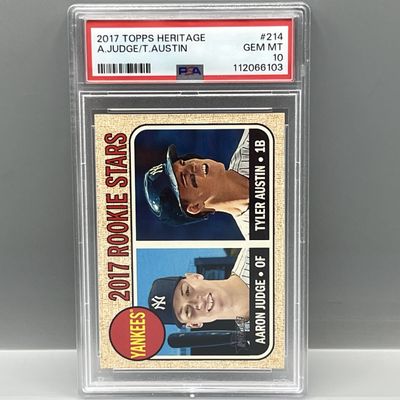 2017 Topps Heritage Aaron Judge RC #214 PSA Gem Mint 10