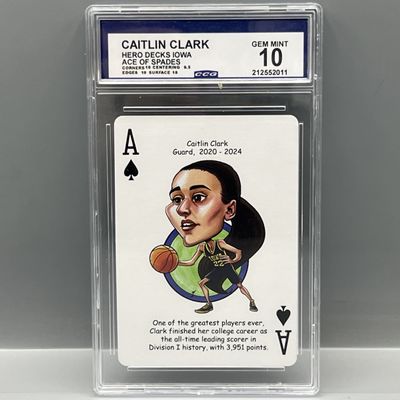 2025-26 Hero Decks Caitlin Clark Ace of Spades - Slabbed By CCG Grading