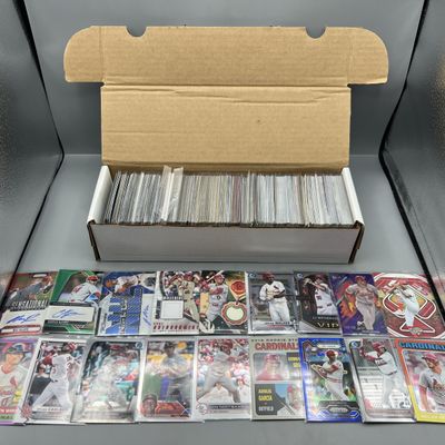 Box of Assorted St. Louis Cardinals Baseball Cards W/ Many Stars, Rookies, Autos, Relics, Refractors, Parallels, & More