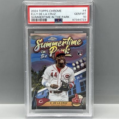 2024 Topps Chrome Elly De La Cruz Summertime In The Park RC #4 PSA Gem Mint 10
