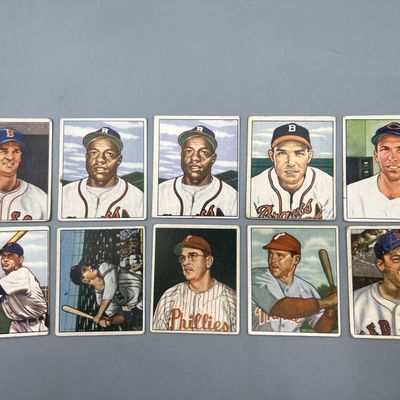 (10) 1950 Bowman Baseball Cards - Varying Conditions