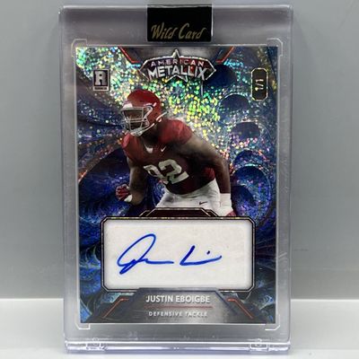 2023 Wild Card American Metallix Justin Eboigbe #1/1 RC Auto - Sealed In Mag From Wild Card
