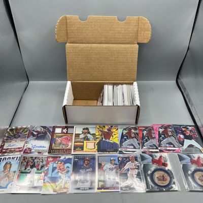 Box of Assorted Washington Nationals Baseball Cards W/ Many Stars, Rookies, Autos, Relics, Refractors, Parallels, & More